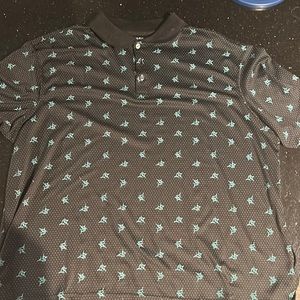 Teal Miami marlins golf polo